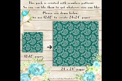 100 Seamless White Lace Paisley Digital Papers Product Image 3