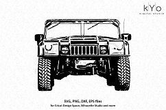 Hummer H1 US Military truck svg png dxf eps files Product Image 1