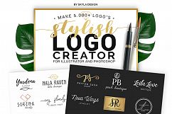 Stylish Logo Creator Kit for Illustrator + Photoshop Product Image 1