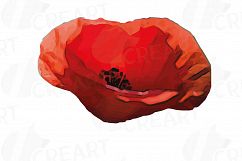 Watercolor Red Poppy flower and leaf clip art pack, Poppies clip art. PNG, jpg, svg, vector illustrator &amp; corel files included Product Image 8