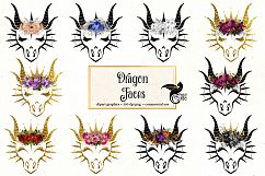 Dragon Face Clipart Product Image 1