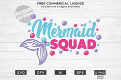 Mermaid Squad SVG Design for T-Shirt, Hoodies, Mug, Merch Product Image 1