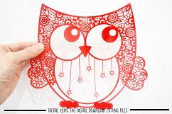 Owl paper cut SVG / DXF / EPS files Product Image 2