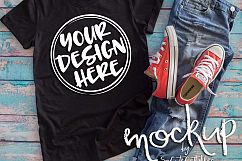 Black t shirt mock up 6513 Product Image 2
