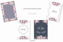 Bohemian watercolor flower Big Set Product Image 7