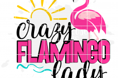 Crazy Flamingo Lady SVG Product Image 2