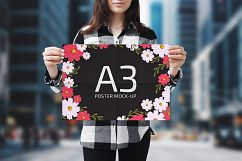 10 Poster Mock-Up Female Model Product Image 9