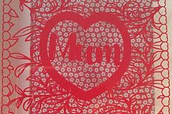 MAM, MOM &amp; MUM floral square papercutting template Product Image 2
