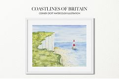 Watercolor Coast of Britain For Instant Download Product Image 10