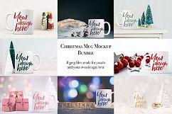 Christmas mug mock-up bundle - 8 jpeg mockups Product Image 1