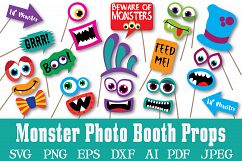 Monster Photo Booth Props - SVG Cut File and Clipart- PNG Product Image 1