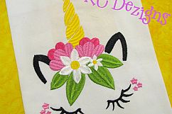 Unicorn Face 03 Machine Embroidery Design Product Image 2