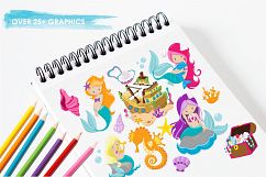 Mermaids graphics and illustrations Product Image 3