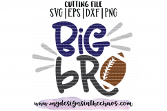 Football SVG | Big Brother SVG | Football Brother SVG | Football Cutting File | SIlhouette | Cricut | PNG EPS DXF Product Image 2