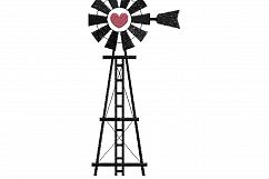 Windmill Red Heart Middle Center Machine Embroidery File Product Image 7
