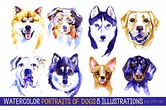 Watercolor dogs set Product Image 1