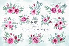 Watercolor floral marsala Product Image 3