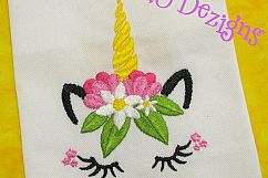 Unicorn Face 03 Machine Embroidery Design Product Image 3