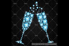 14 Diamond and Pearl Champagne Glass Clip Arts Product Image 8