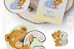 Kid&#039;s alphabet with cartoon bear Product Image 3