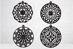 Mandala leather wood earrings bundle machine cut templates Product Image 2