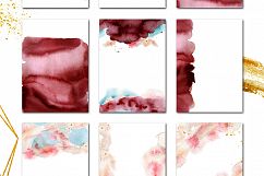 Burgundy &amp; Gold Watercolor Graphic Set Product Image 15