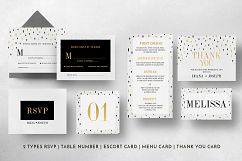 Black Gold Polkadot Wedding Suite Product Image 7