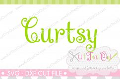 EXCLUSIVE Curtsy Font SVG &amp; DXF Cut File Product Image 1