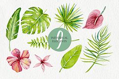 Tropical leaves and flowers Product Image 2