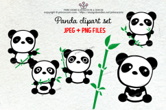 Cute panda clipart set Product Image 1