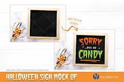 Halloween Mockup - wooden sign /chalkboard with candy Product Image 2