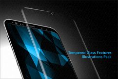 Tempered Glass Features Illustrations &amp; Icons Pack Product Image 2
