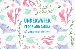 Underwater watercolor patterns Product Image 1