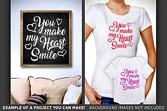 You Make My Heart Smile SVG - Valentines Decor SVG - 1505 Product Image 2