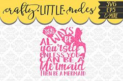 Always Be A Mermaid Shells Mermaids Ocean Summer Shell Bra SVG DXF Ai Eps PNG Vector Instant Download Commercial Cut File Cricut Silhouette Product Image 1