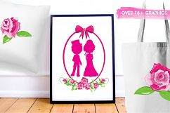 Wedding Cameo graphics and illustrations Product Image 5