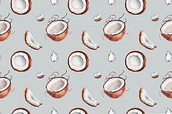 Watercolor coconut illustration Product Image 3