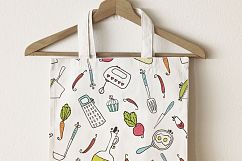 Vector set of kitchen utensils and food. Product Image 9