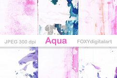 Watercolor Digital Paper Hand Painted Paint Brush Strokes  Product Image 2