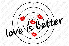 Target with Love is better SVG files for Silhouette Cameo and Cricut. Clipart PNG transparent included. Product Image 1