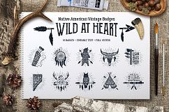 Wild at Heart. Native American Vintage Badges. Vol.1 Product Image 1