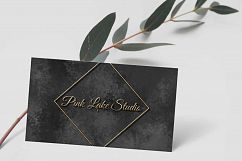 Premade Black and Gold Business Card Template Product Image 1