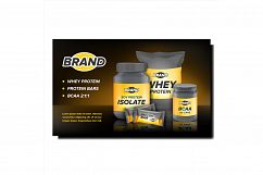 Sport Supplements Creative Promotion Poster Vector Product Image 1