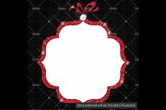 16 Red Glitter and Pearl Frames, Jewelry and Glitter Frames Product Image 2