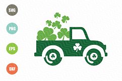 Saint Patricks Day Vintage Old Truck Svg Product Image 1