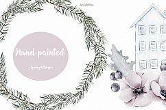 Scandinavian Christmas Watercolor Clipart Product Image 6