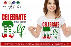 Celebrate your inner elf Christmas DXF SVG Cut File Product Image 1