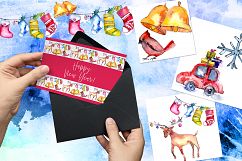 Christmas collection PNG watercolor design set Product Image 6