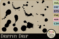 Watercolor SVG &amp; DXF, Drops Clipart, Brushes, Custom Shapes Product Image 2
