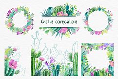 Cactus. Watercolor illustrations. Product Image 10